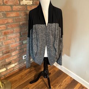 Zella Black and Gray Athletic Cardigan